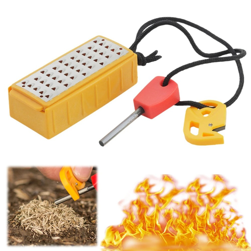 Portable Outdoor Emergency Tin - Ferro Rod Striker ulasan dan harga