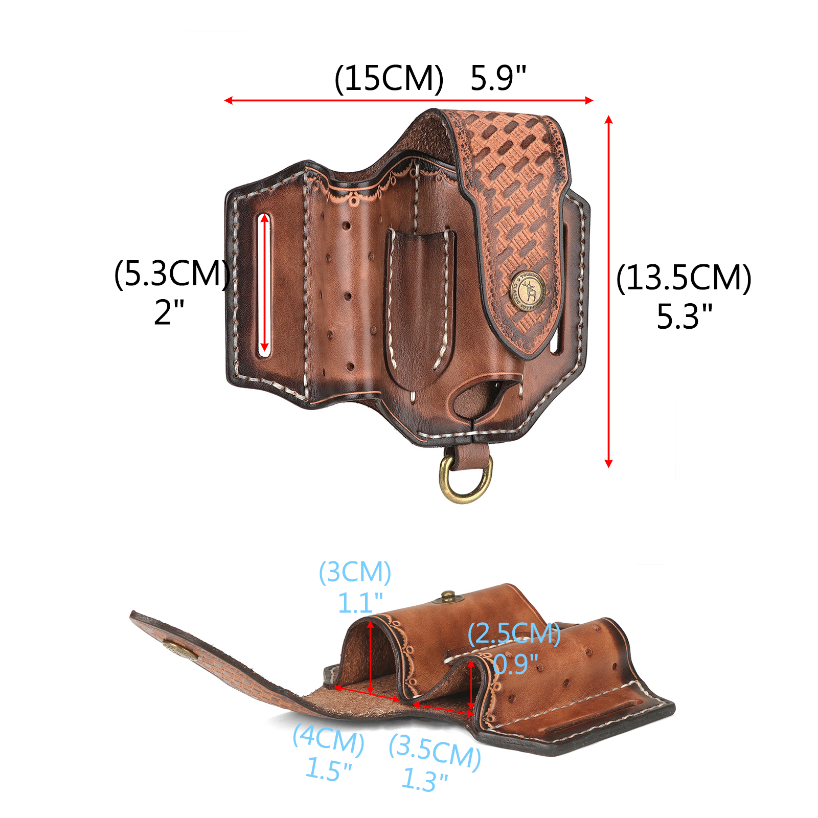 Tourbon Multifunction Leather  - Edc Deep Carry ulasan dan harga