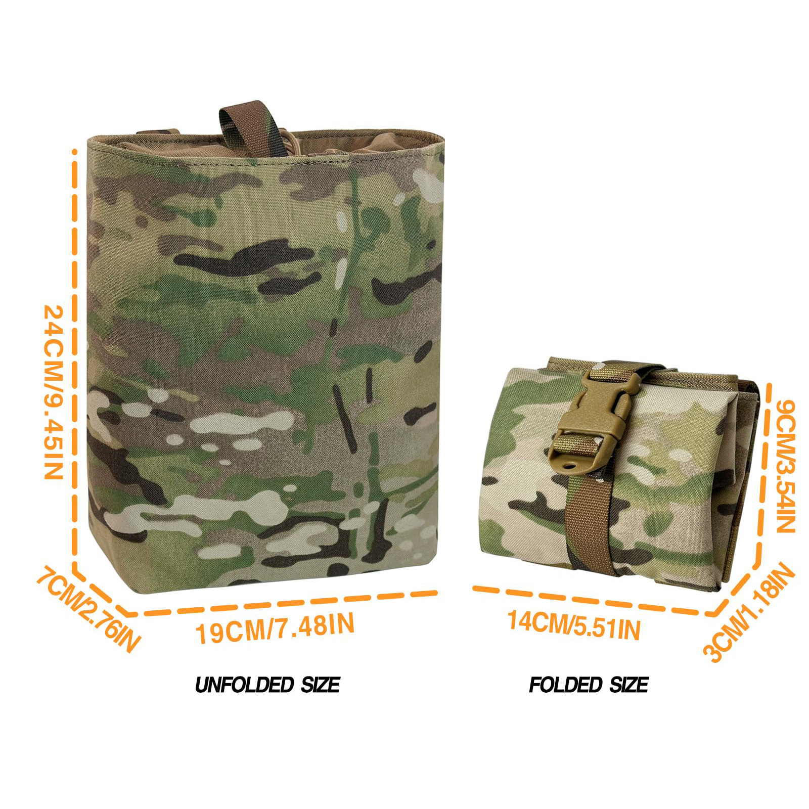 New Molle Folding Dump Drop Ma - Edc Carry Items ulasan dan harga