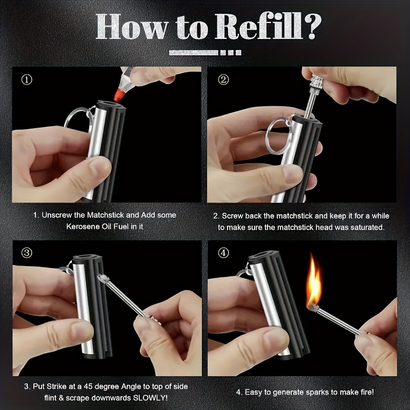1-5 pack match lighter, flint  - Ferro Rod Striker ulasan dan harga