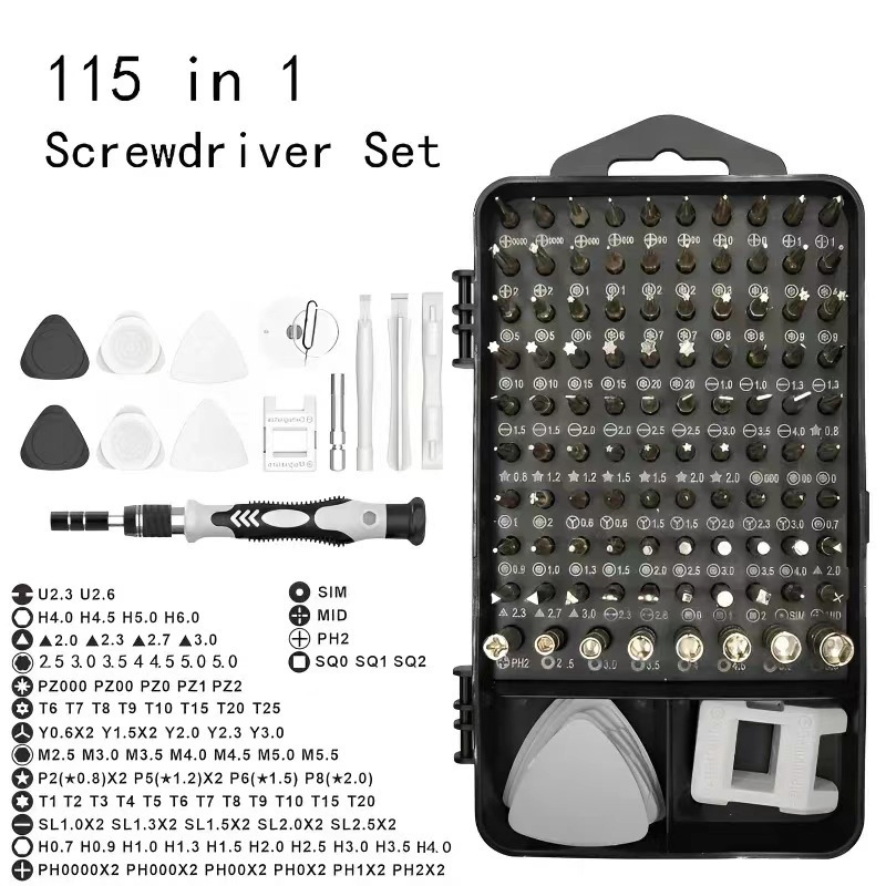 115-in-1 Screwdriver Set, Mult - Micro Screwdriver Kit ulasan dan harga